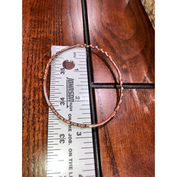 Brass Irregular Wave Pattern 2.75 Inch Long Bangle Bracelet! - Picture 12 of 13